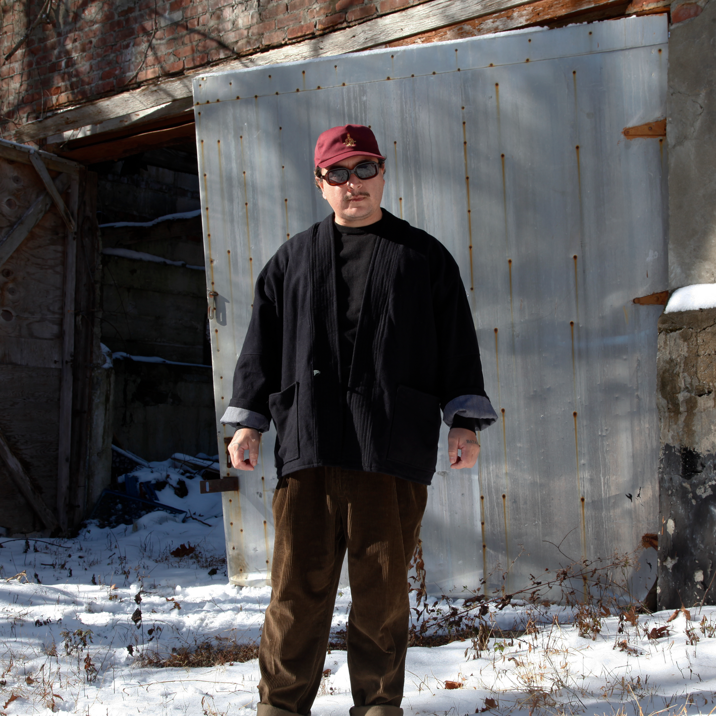 HANDMADE UPCYCLED U.S. NAVY WOOL KIMONO #1