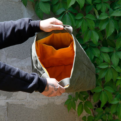 UPCYCLED MILITARY DUFFLE TOTE BAG - BLANKET