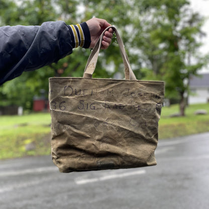 UPCYCLED MILITARY DUFFLE TOTE BAG - DUCHAM